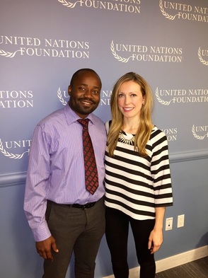Dr. Namala Mkopi, UN Foundation Shot@Life Fellow, and Melinda Richardson, Chair United Nations Association Young Professionals, Southern New York State Division